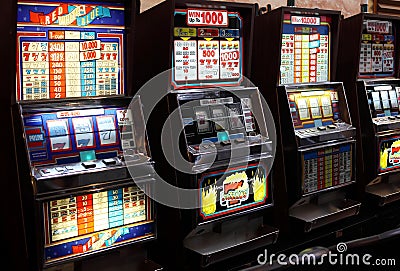 Casino Slot Machines Stock Photo