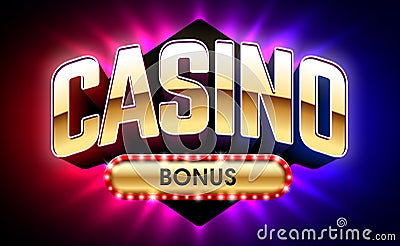 Casino Welcome Bonus banner Vector Illustration