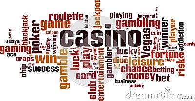 Casino word cloud Vector Illustration