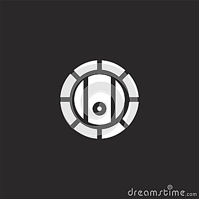 cask icon. Filled cask icon for website design and mobile, app development. cask icon from filled bar collection isolated on black Vector Illustration