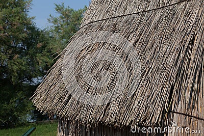 Casoni (fishing huts) in Caorle Stock Photo