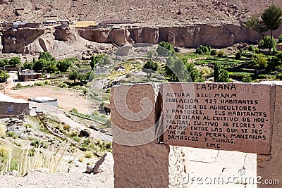 Caspana village, Chile Editorial Stock Photo