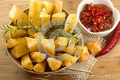 Cassava root appetizer Stock Photo