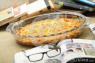 Casserole in oven-proof dish Stock Photo