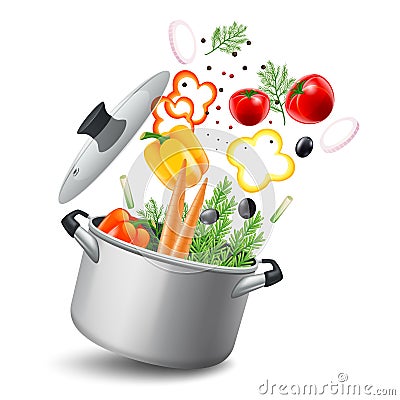 Casserole With Vegetables Illustration Vector Illustration