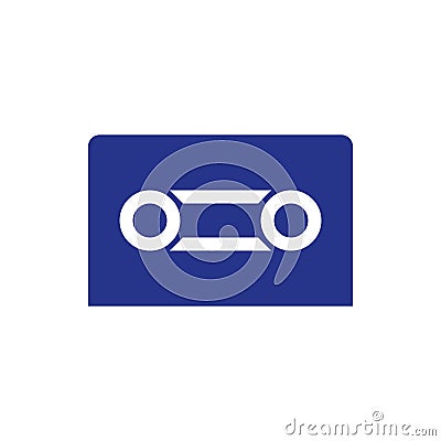 Cassette audio icon stock vector illustration flat design style Vector Illustration