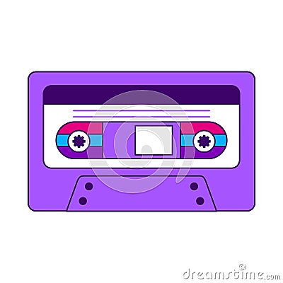 purple cassette vector illustration Vector Illustration