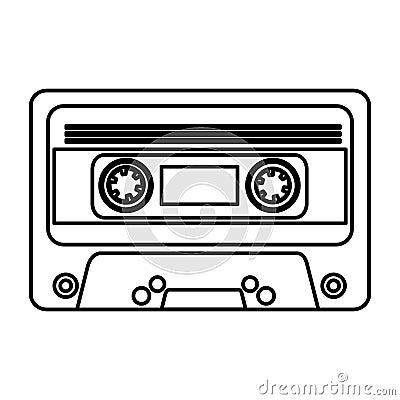 Cassette music old fashion Vector Illustration