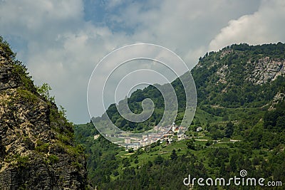 Casso Cas in local dialect, SÄ‡jas in Friulan, Province of Pordenone, Italy Stock Photo