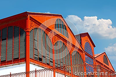 Cast iron building - Mercado Ferreira Borges Stock Photo