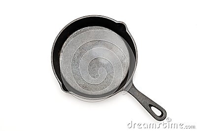 A cast-iron skillet. frying pan Stock Photo