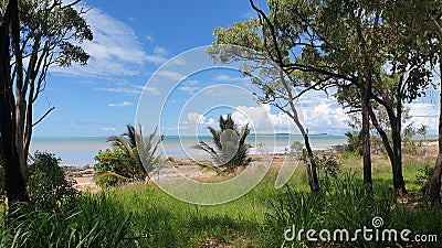 Cast yourself away at this tropical island paradise beach Stock Photo