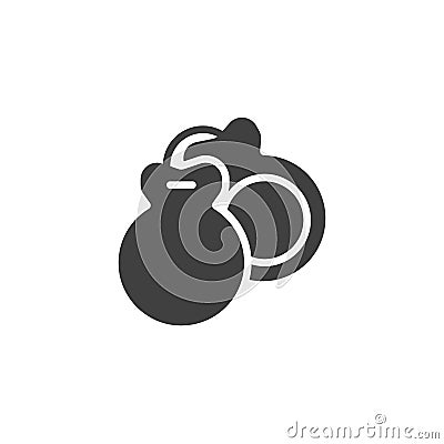Castanets musical instrument vector icon Vector Illustration