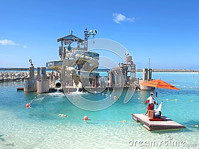 Castaway Cay Water Slides Editorial Stock Photo