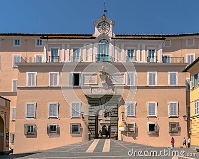 The Papal Palace at Castle Gandolfo near Rome Italy Editorial Stock Photo