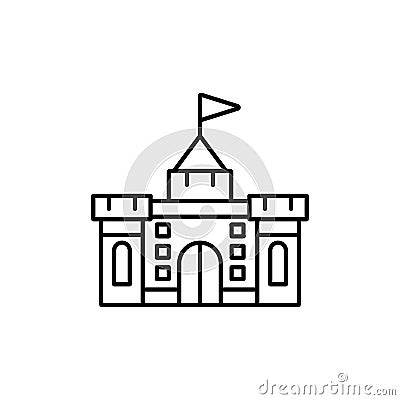Castel icon element of building icon for mobile concept and web apps. Thin line icon can be used for web and mobile. Premium icon Stock Photo