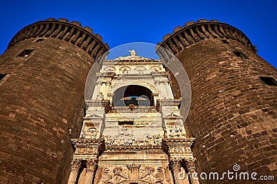 Castel Nuovo Medieval castle Naples Italy Stock Photo