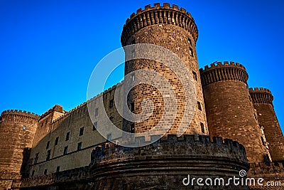 Castel Nuovo Medieval castle Naples Italy Stock Photo