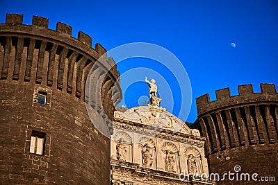 Castel Nuovo Medieval castle Naples Italy Stock Photo