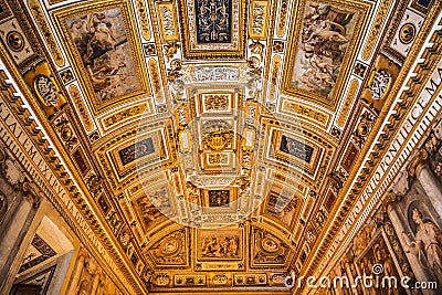 Castel Sant`angelo Hadrian`s mausoleum, the interior, Rome Editorial Stock Photo