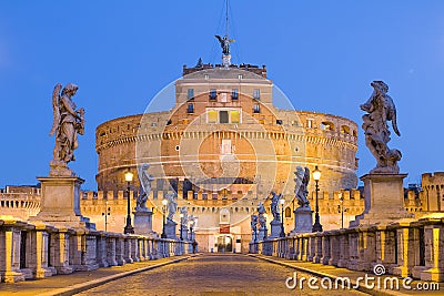 Castel Santangelo in Rome, Italy Editorial Stock Photo