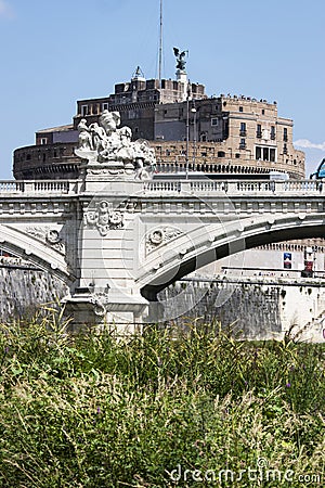 Castel Sant'Angelo (Santangelo) Rome - Italy Editorial Stock Photo