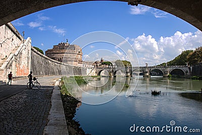 Castel Sant'Angelo (Santangelo) Rome - Italy Editorial Stock Photo