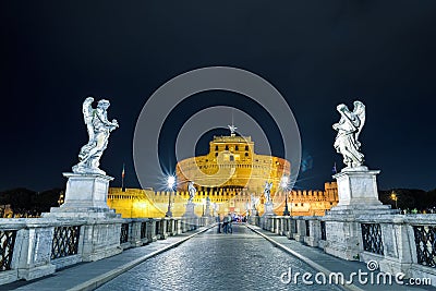 Castel Santangelo in Rome, Italy Editorial Stock Photo