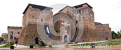Castel Sismondo castle in historic center of Rimini, Italy Editorial Stock Photo