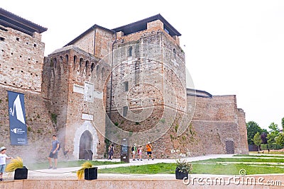 Castel Sismondo castle in historic center of Rimini, Italy Editorial Stock Photo