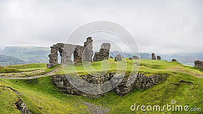 Castell Dinas Bran panorama Stock Photo