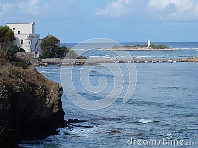 Foreshort of Punta Licosa Stock Photo