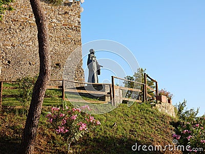 Castellabate - Statue of San Costabile Stock Photo