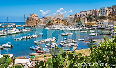 Panoramic sight in Castellammare del Golfo, beautiful village near Trapani, in Sicily, Italy. Stock Photo