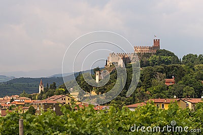 Castello Scaligero in Soave, Italy Stock Photo