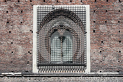 Castello Sforzesco detail Milan Italy Stock Photo