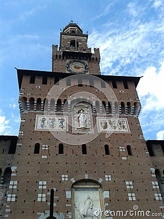 Castello Sforzesco in Milan Stock Photo
