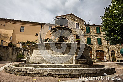 Castiglione dOrcia square Stock Photo