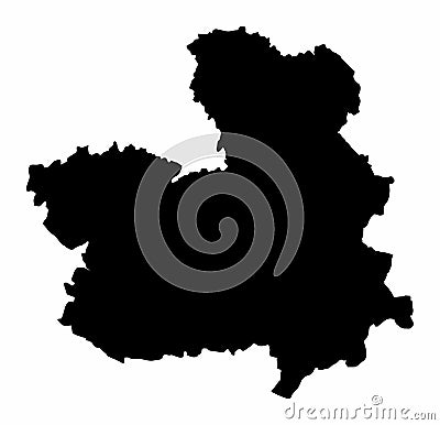 Castilla-La Mancha region map Stock Photo