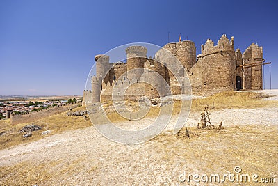 Castillo de Belmonte castle, province Cuenca, Spain Stock Photo