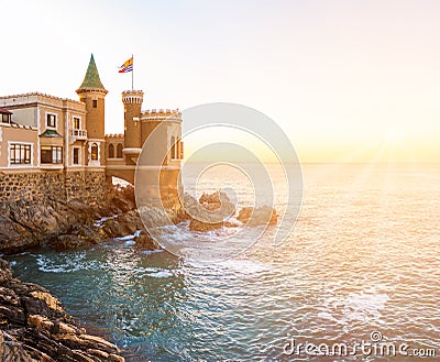 Castillo Wulff in Vina del Mar, Chile Stock Photo