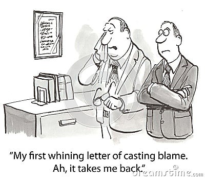 Casting blame Stock Photo