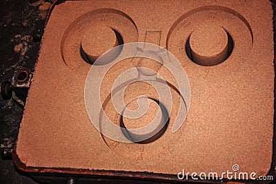 A mold for steel casting Stock Photo