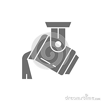 Casting metal, steel production, metallurgy gray icon. Vector Illustration