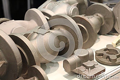 Castings from alloyed and stainless steels. Casting metals Stock Photo