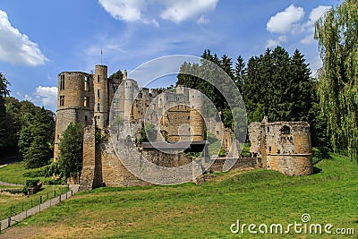 Castle in Beaufort, Luxembourg Stock Photo