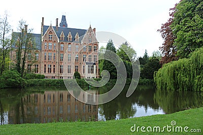 Castle Belgium Europe Doolhof Loppem Stock Photo