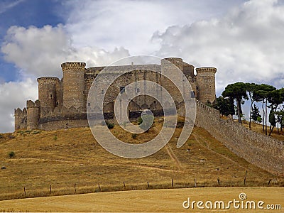 Castle of Belmonte, Cuenca, Spain Stock Photo