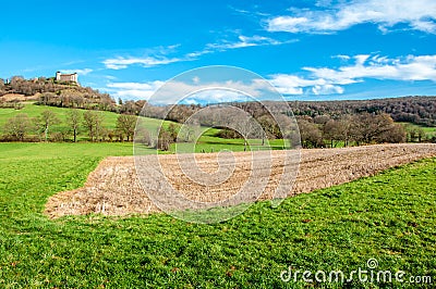 Castle of belvoir in France Stock Photo