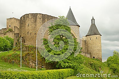 Castle of Bourscheid, Luxembourg, Europe Editorial Stock Photo